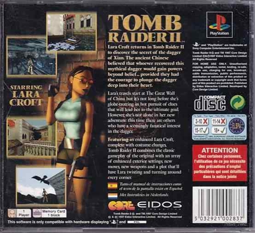 Tomb Raider II - PS1 (B Grade) (Genbrug)